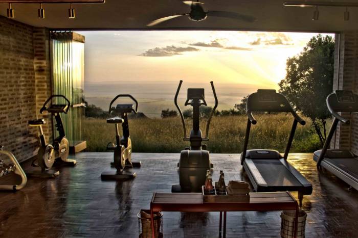 Fitness Room with a View Angama Mara