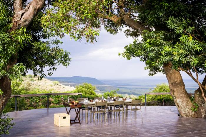 Shamba lunch with a view