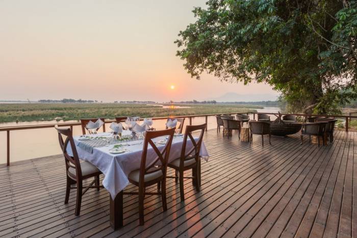 Sausage Tree camp - Front of house dinner - Zambia