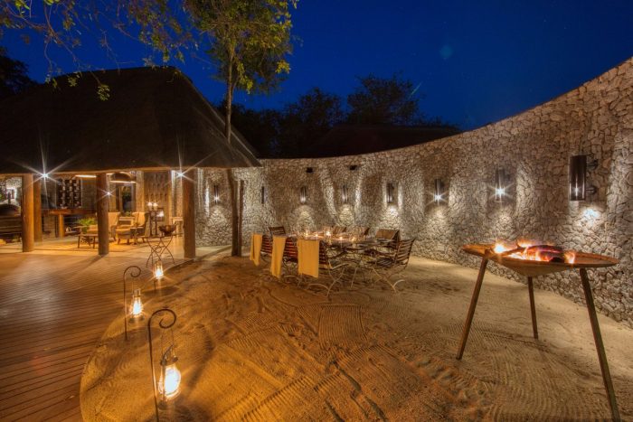 Leadwood Lodge Boma in the Sabi Sand in South Africa