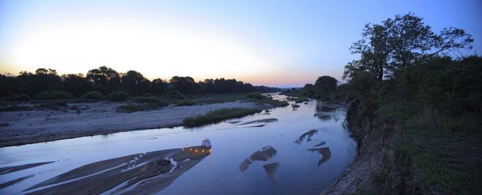 Evening sundowner in Sabi Sand in South Africa