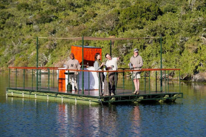 Floating pontoon on the Fish River in South Africa