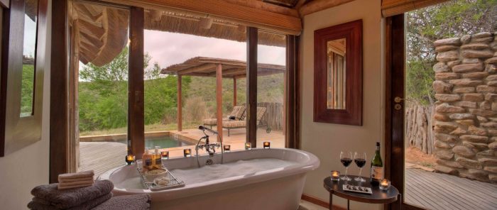 Bath at Kwandwe Great Fish River Lodge in South Africa