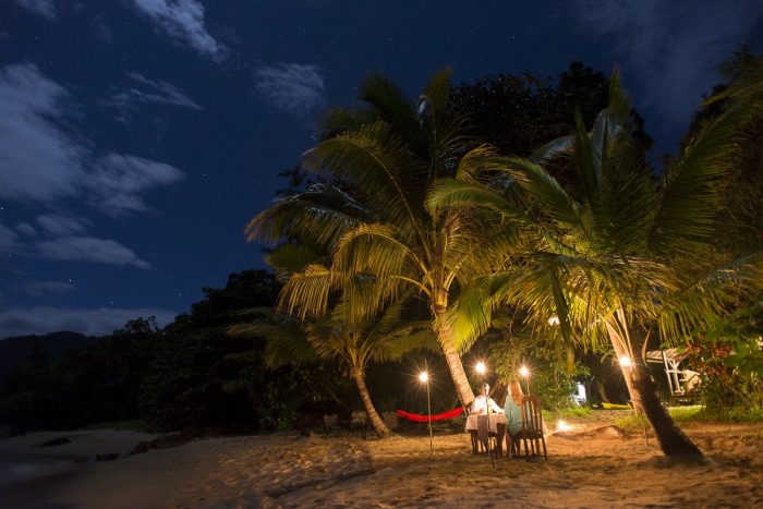Beach dinner at Masoala Forest Lodge in Madagascar