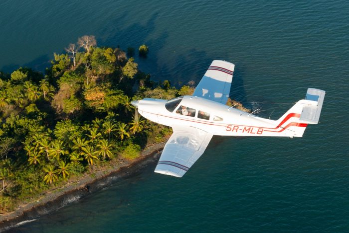 Flying in to Masoala Forest Lodge in Madagascar