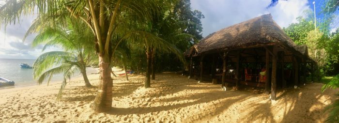 Restaurant from outside at Masoala Forest Lodge in Madagascar