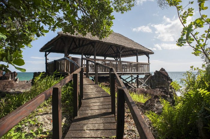 Sea deck at Masoala Forest Lodge in Madagascar