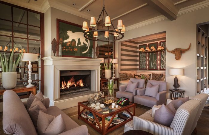 Teatime in the living room at Karoo Manor in Samara in South Africa with Bellingham Safaris