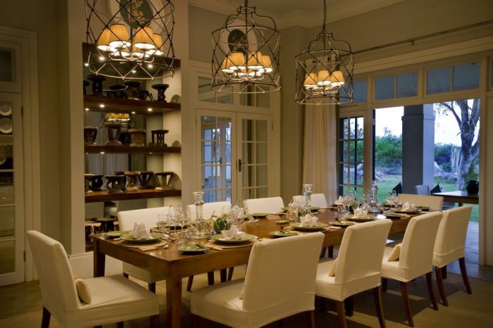 The Manor dining room at Samara in the Karoo in South Africa with Bellingham Safaris