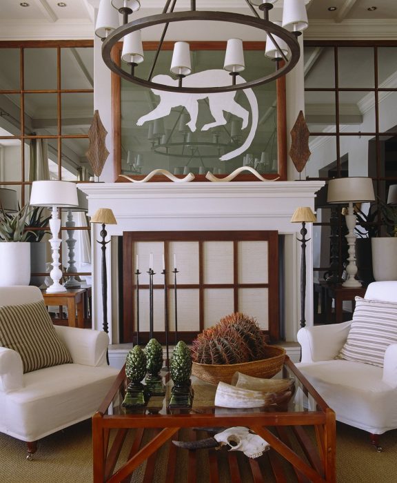 Sitting room at the Manor at Samara in the Karoo in South Africa with Bellingham Safaris
