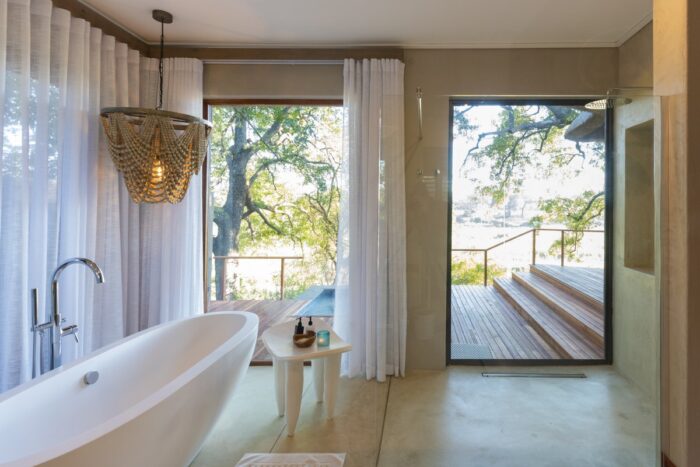 Dulini River Bathroom View in Sabi Sands in South Africa with Bellingham Safaris in Luxury
