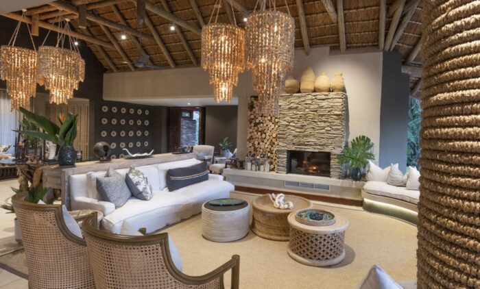 Dulini River Lodge Main Lounge in Sabi Sands in South Africa with Bellingham Safaris in Luxury