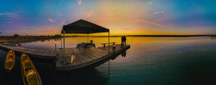 Sunrise at the lake in Pousada Trijuncao in Cerrado in Brazil in Luxury Safaris